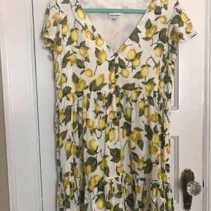 Flutter sleeve lemon tree dress
